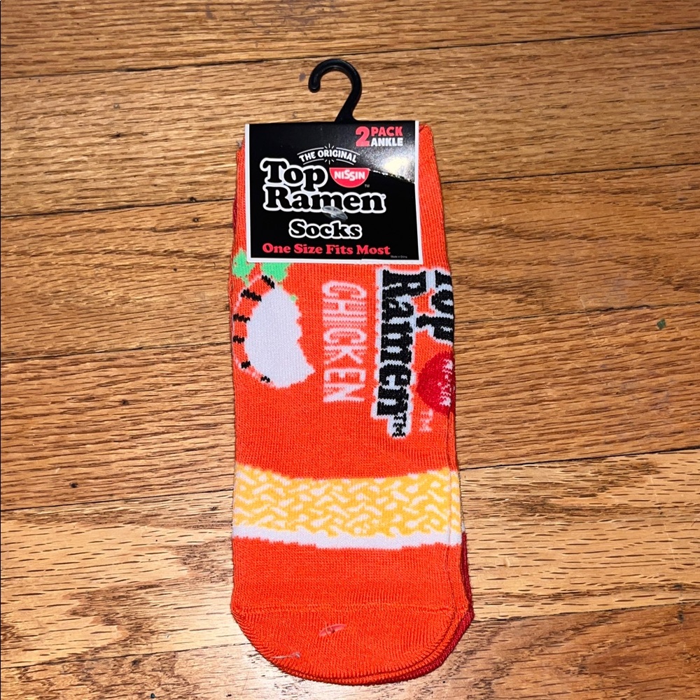 Top Ramen  Socks - 2 Pack orange and red